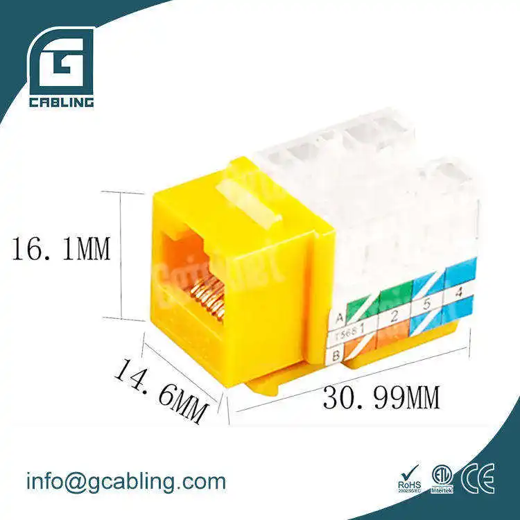 Geteknet Категория 6 keystone jack Cat6 6a 110 RONA 90/180 градусов Пылезащитная крышка двойной UTP cat5e