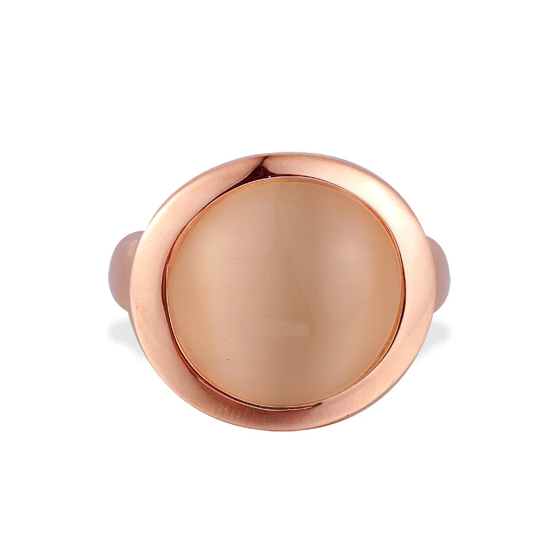 High quality handmade pure sterling silver oxidized style big cat eye stone men women ring