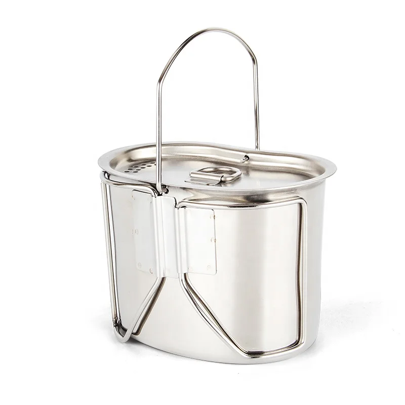 stainless steel water bottle canteen or mess tin for Outdoor camping Hiking BBQ