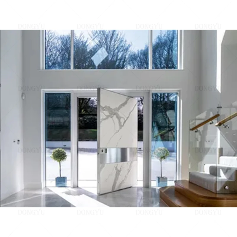 sound insulation cast aluminium home exterior entry popular security interior wood grain stainless steel pivot door