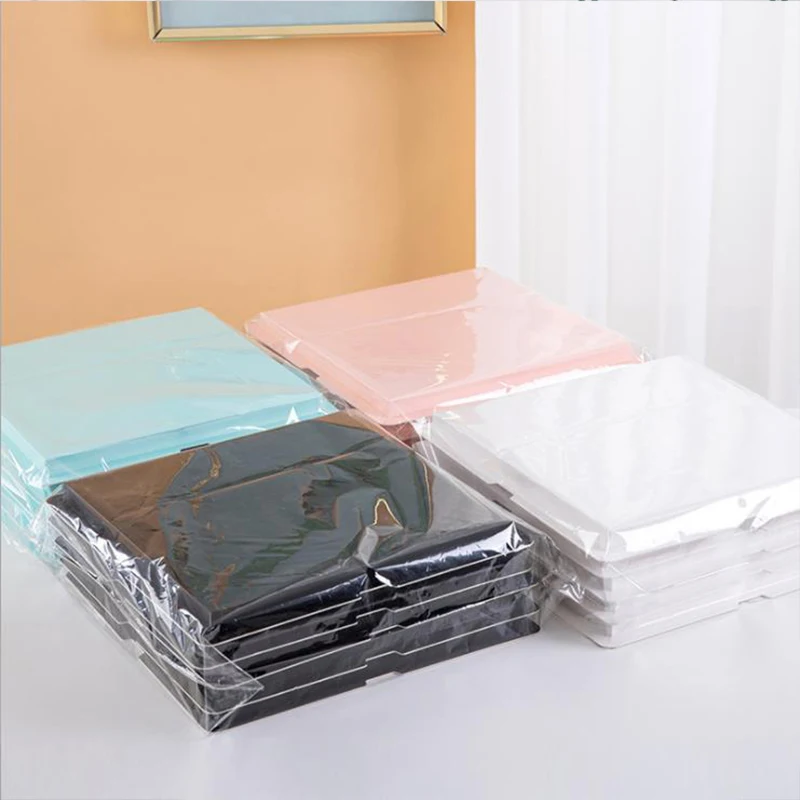 
Luxury Custom PET tall transparent cake box packing swiss roll clear plastic cake box transparent 3 in 1 cake box 