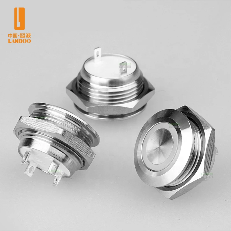 Lanboo завод 16 мм короткое нажатие кнопки Мгновенный переключатель тактичности со светодиодной подсветкой/без светодиода