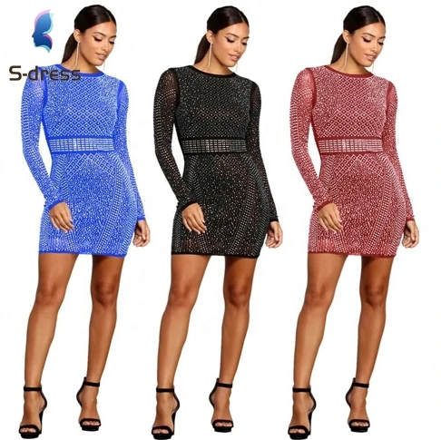 boutique fashion fall clothing sequin girls club party dresses for women