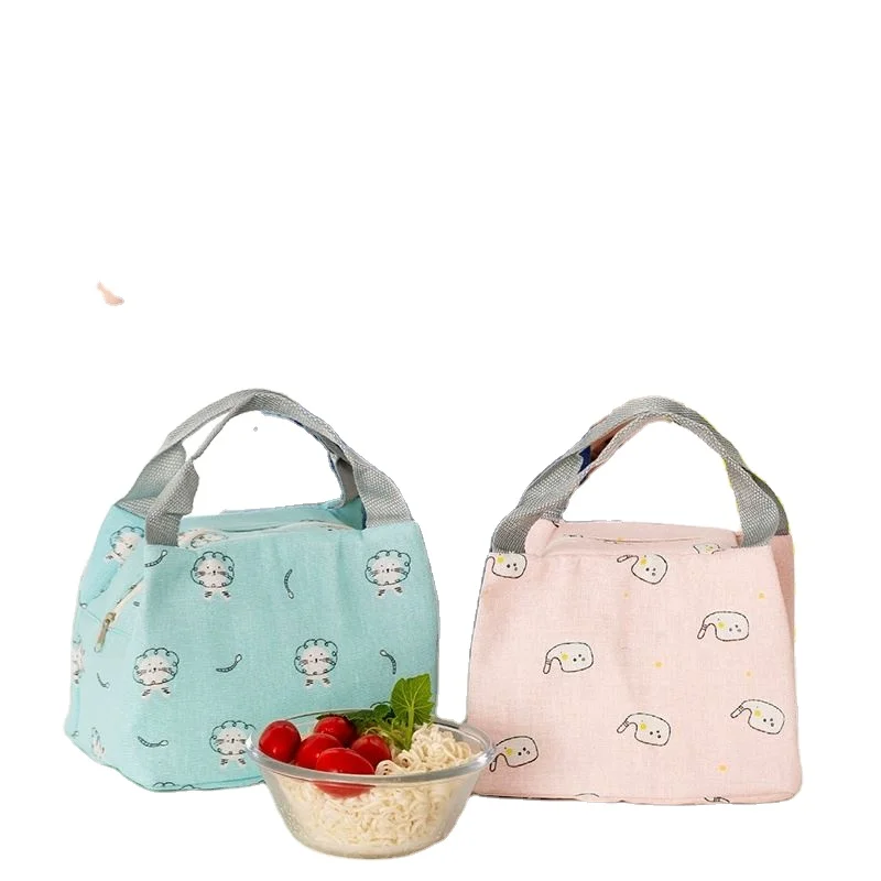 Custom food delivery waterproof cooler bag high quality linen lunch bag cooler thermal kids cooler bag