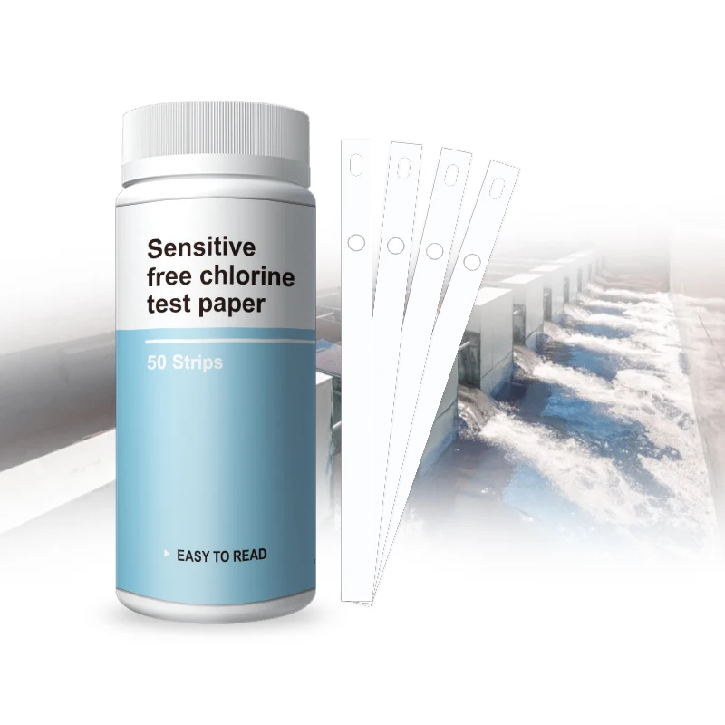 Sensitive Water free chlorine test strips residual chlorine test kits for drinking water detection 0-1ppm