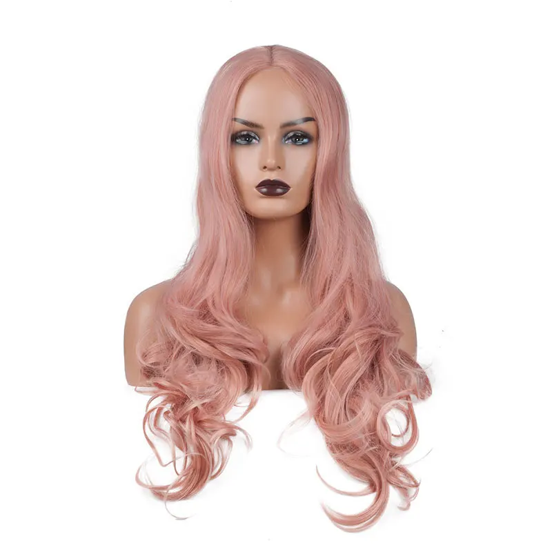 
Wholesale Realistic Female Wig Display Shoulders Hair Makeup eyelid smiling Human fiberglass African American Mannequin Head 