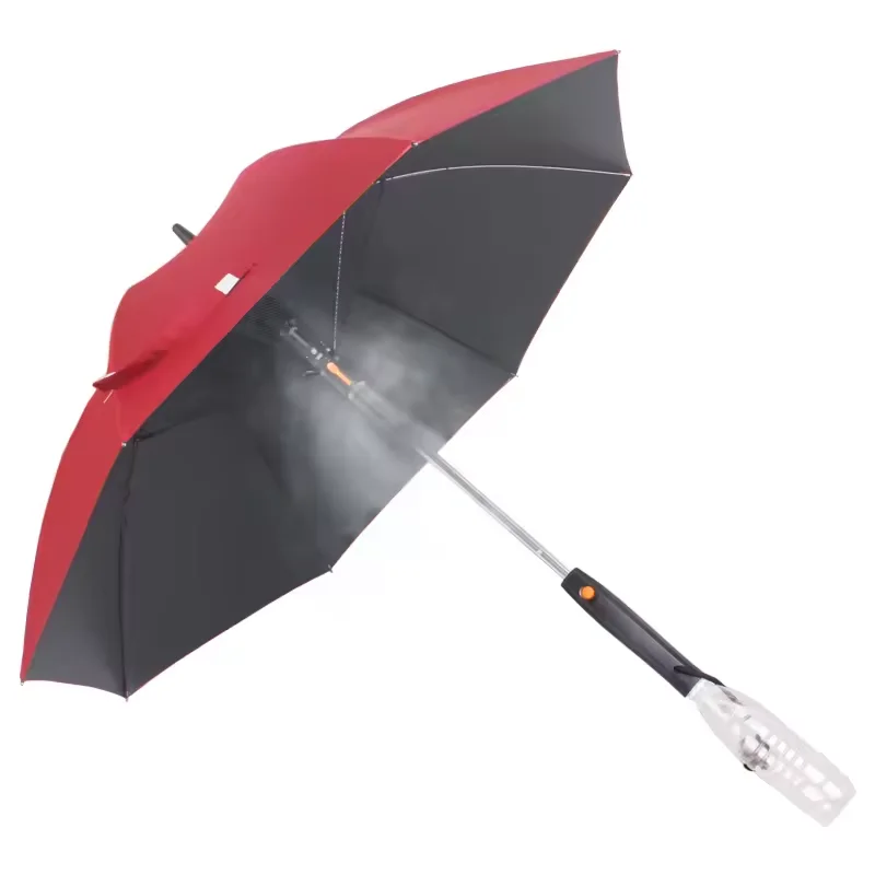 Customize promotion uv rays golf umbrella with logo fan umbrella with power bank