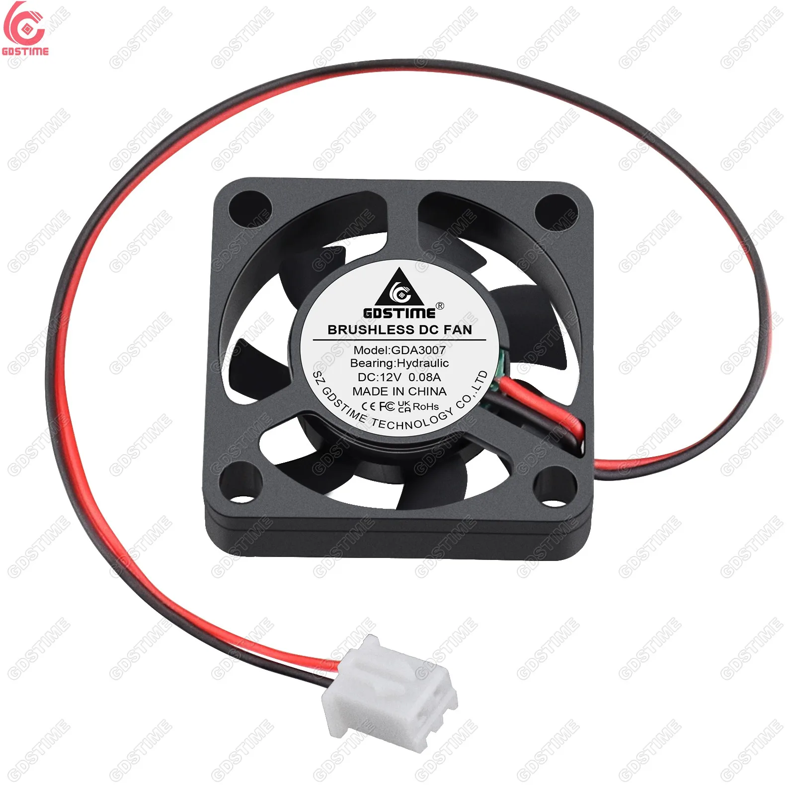 Gdstime GDA3007 30x30x7mm 30mm DC 12v Sleeve Bearing Brushless Axial Slient Cooling Fan