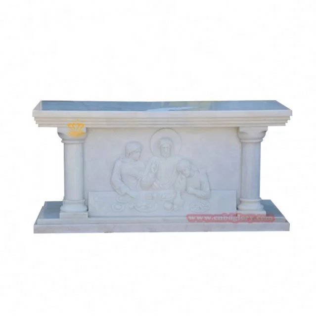 Christian cathedral stone carving products sculpture Jesus pattern relief Marbl Church Altar