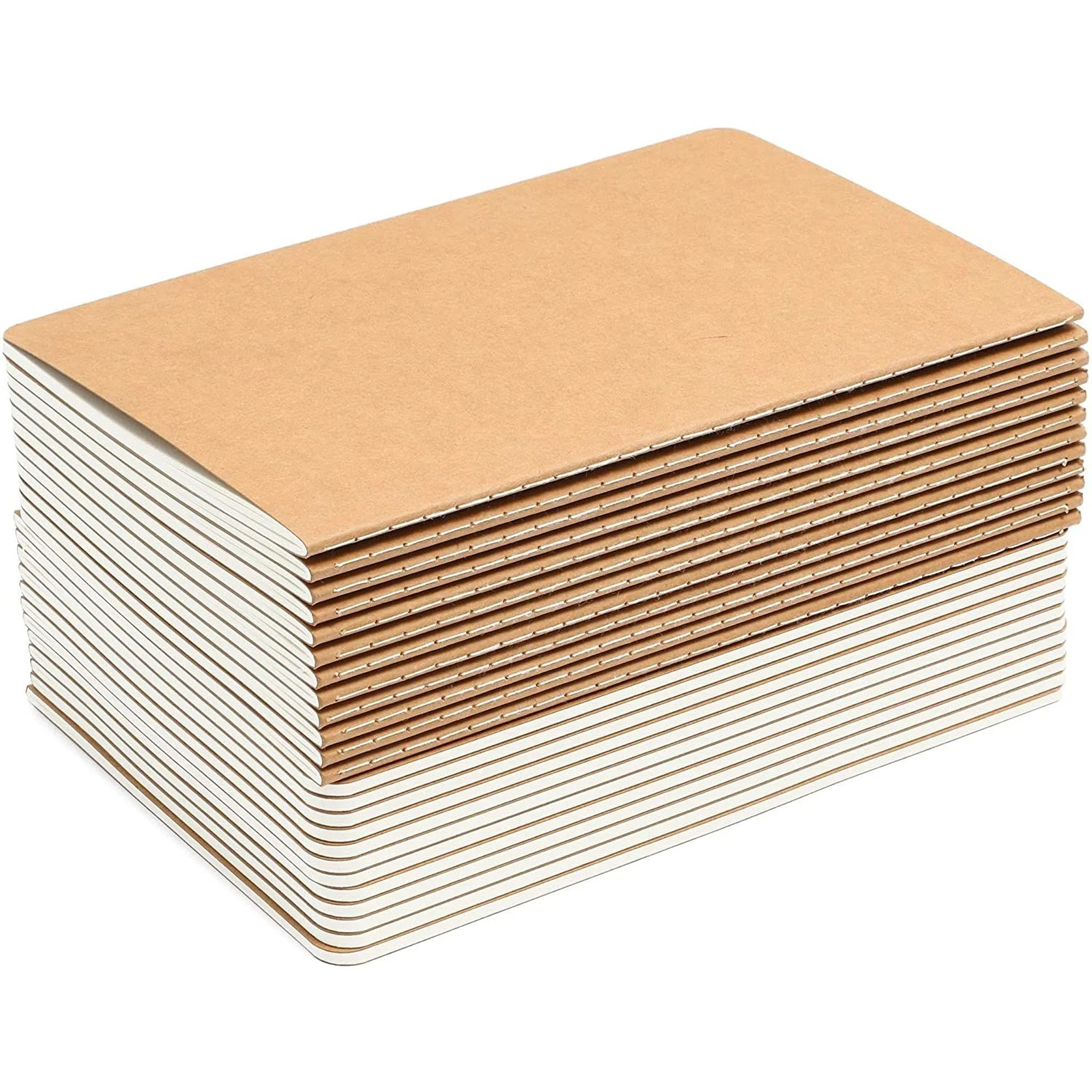 Lined School OEM Kraft Paper Notebook A5a6 Exercise Book Promotional Wholesale Cheaper Customizable Brown Promotion Hardcover