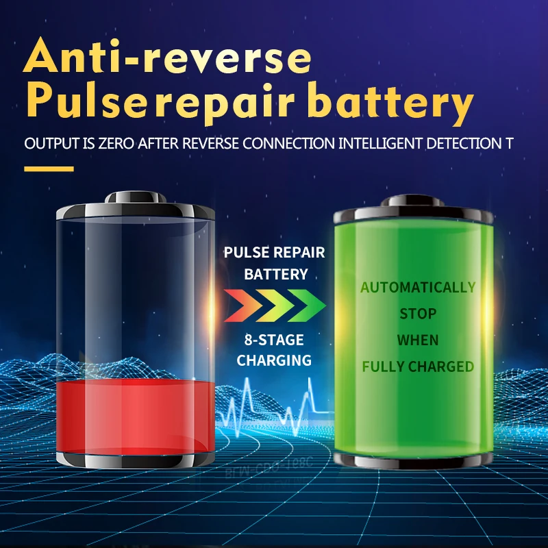 BOLAIMEI Lead Acid Lithium 6V 12V Automotive Vehicle Auto Motorcycles Lithium Car Battery Charger