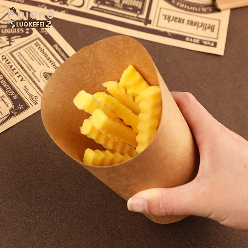 Disposable charcuterie potato paper chip cup custom paper cups for french fries