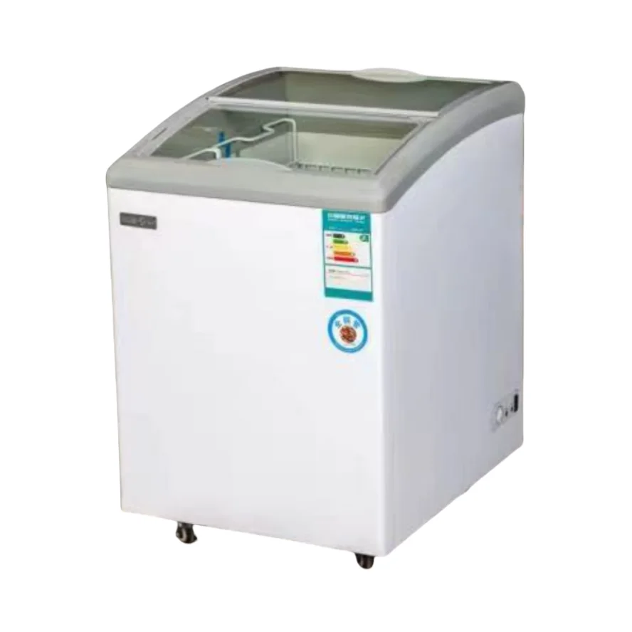 61-Glass top direct cooling system solid ultra low temperature chest freezer