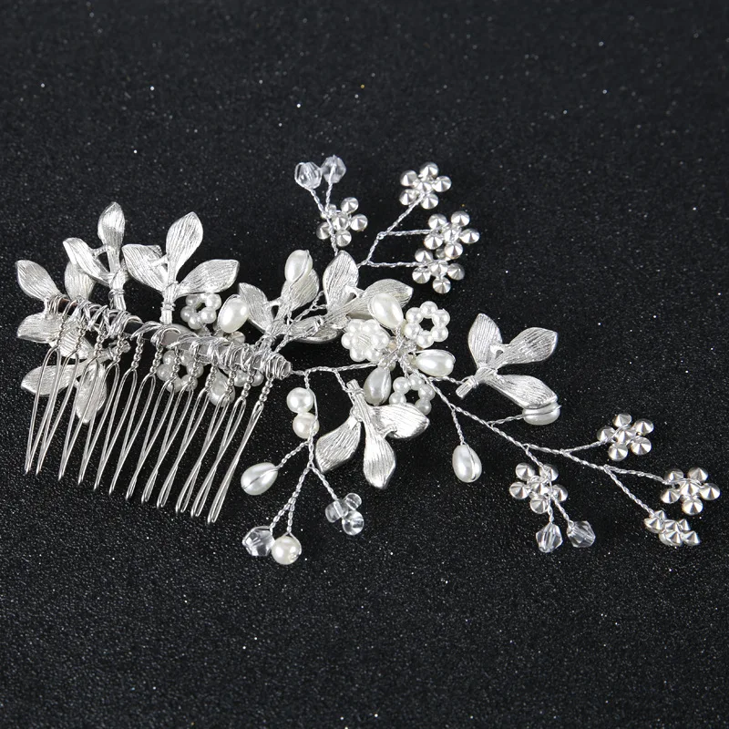 bridal crystal hair comb , wedding comb for hair