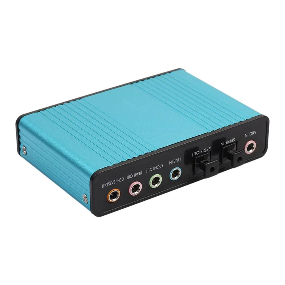 Новое поступление внешняя звуковая карта USB 6-канальная 5 1 для ноутбука ПК с драйвером CD + USB-кабель