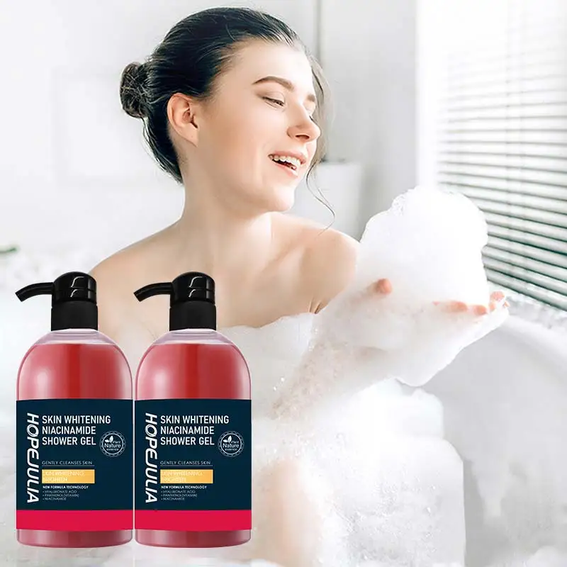 High-quality wholesale custom exfoliating brightening moisturizing amino acid shower gel floral perfume shower gel
