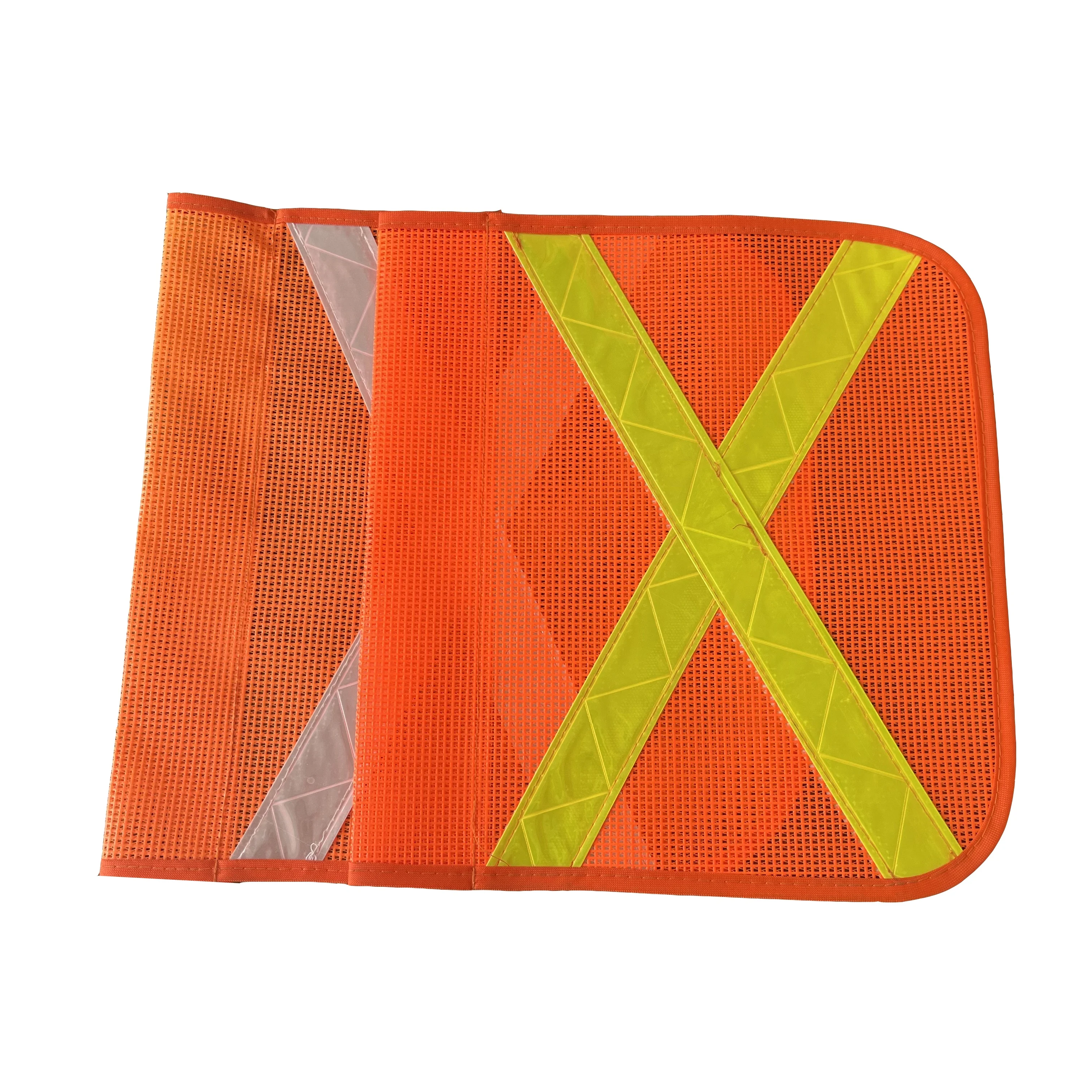 Hot Selling Warning Safety Flags Orange Mesh Traffic Sign Flags