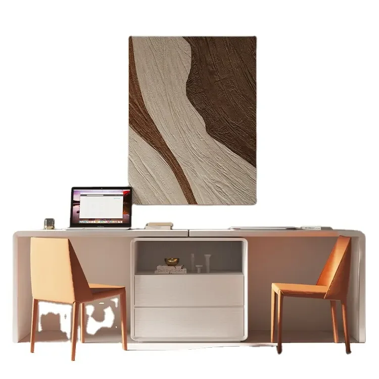 Home Living Room Furniture Modern Luxury Office Computer Desks for School Student Double Desk with Cabinet