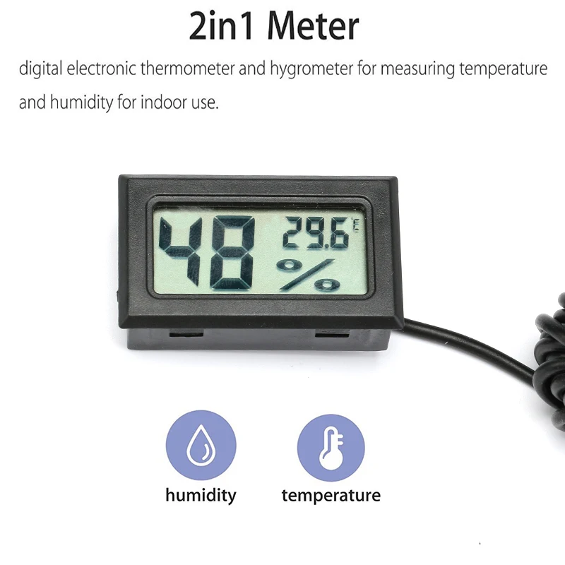 Mini Digital Humidity Meter Thermometer Hygrometer Sensor Gauge LCD Temperature Refrigerator