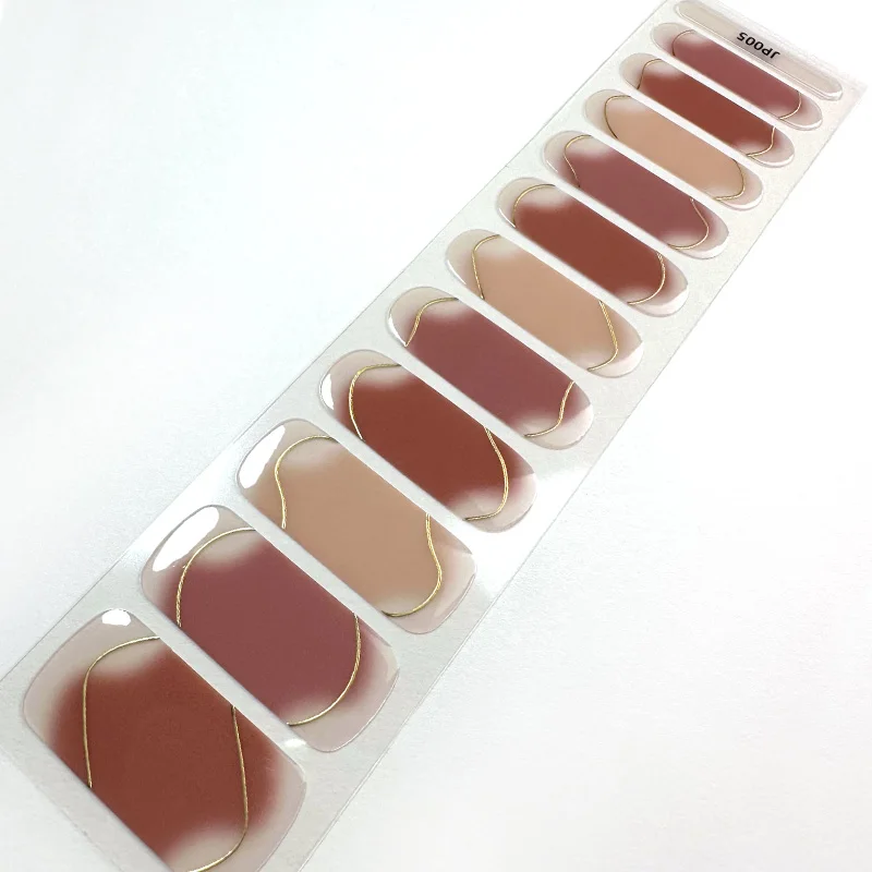 Long-lasting UV Lamp Compatible Gel Nail Strips Full Nail Wraps with Easy Application Salon Quality Nail Stickers