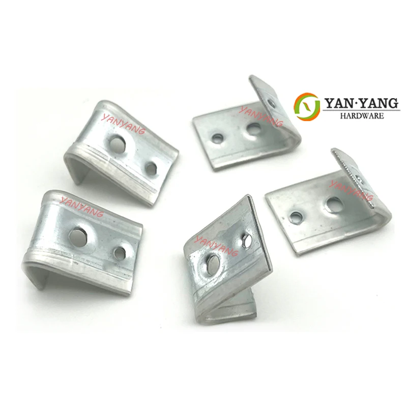 Yanyang sofa spring clamp durable quality fastener four holes plastic covered sofa clips for furniture