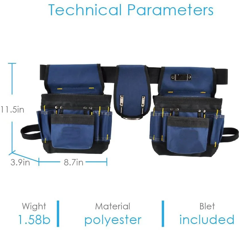 Wholesale Muti-functional electrician tool waist bag polyester pouch carpenter too belt