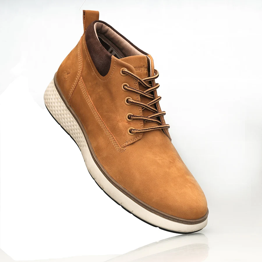 
2020 Fashionable men boots genuine leather Basic lace-up style male Footwear high ankle Work shoes for men 