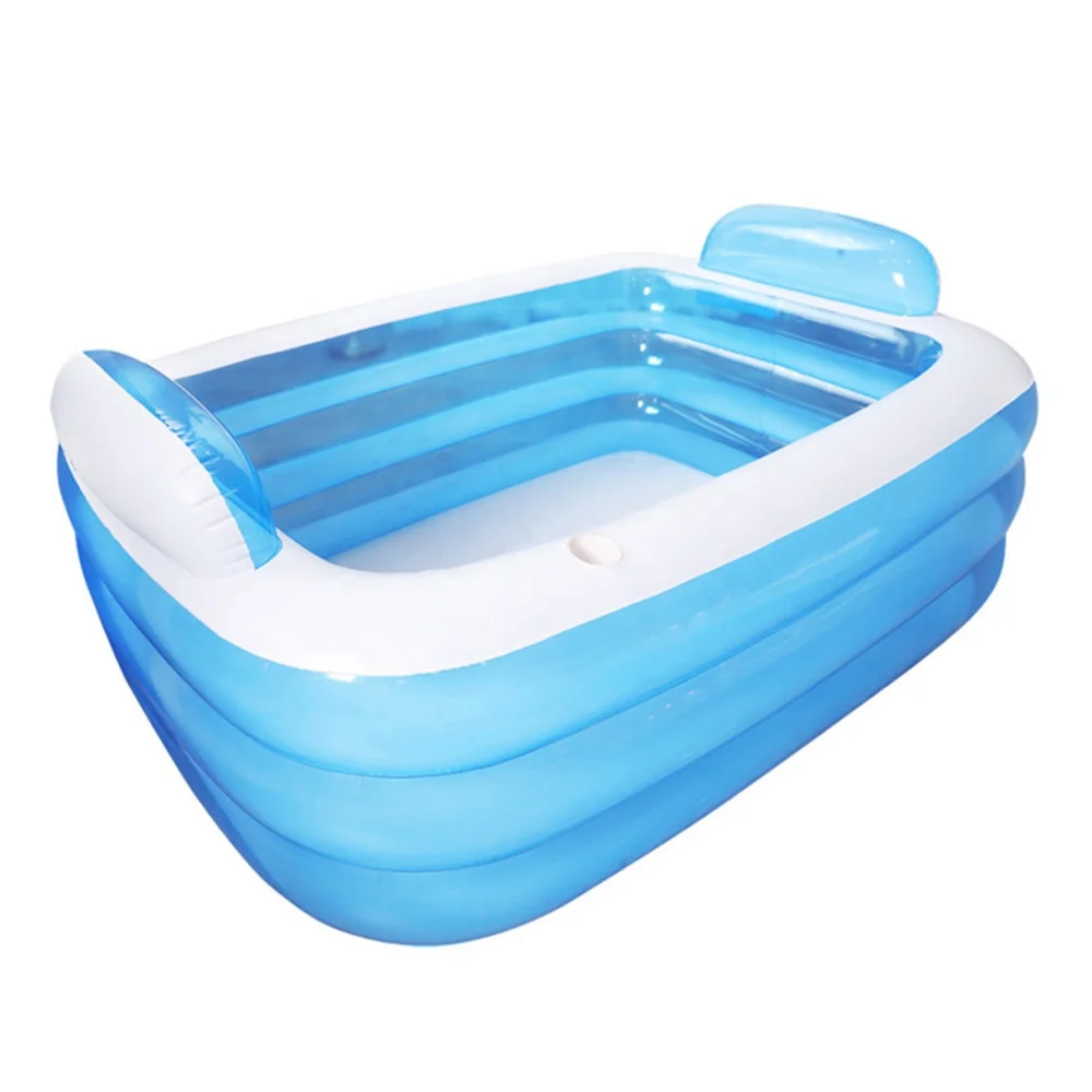 3 rings Tent Pool Water Play Inflatable Kids Swimming Pool Outdoor Garden Swimming Pool With Canopy Easy to Inflate for Family