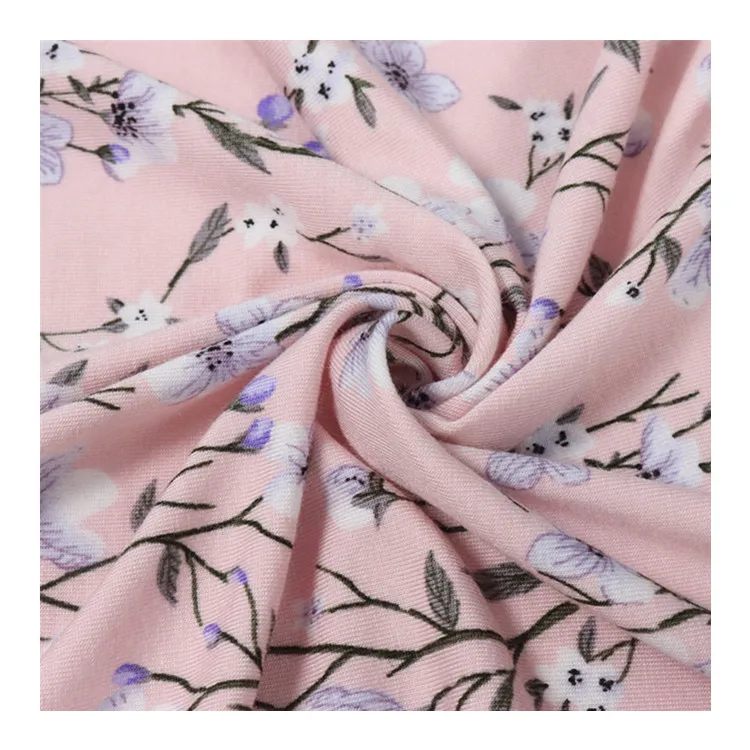 Изготовленный на заказ цвет Lenzing модал спандекс супер мягкая ткань джерси с принтом