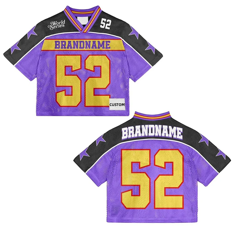 Wholesale Retro Soccer Jerseys Custom Embroidery Name Number Stitched American Football Jersey Stylish Tshirts For Men