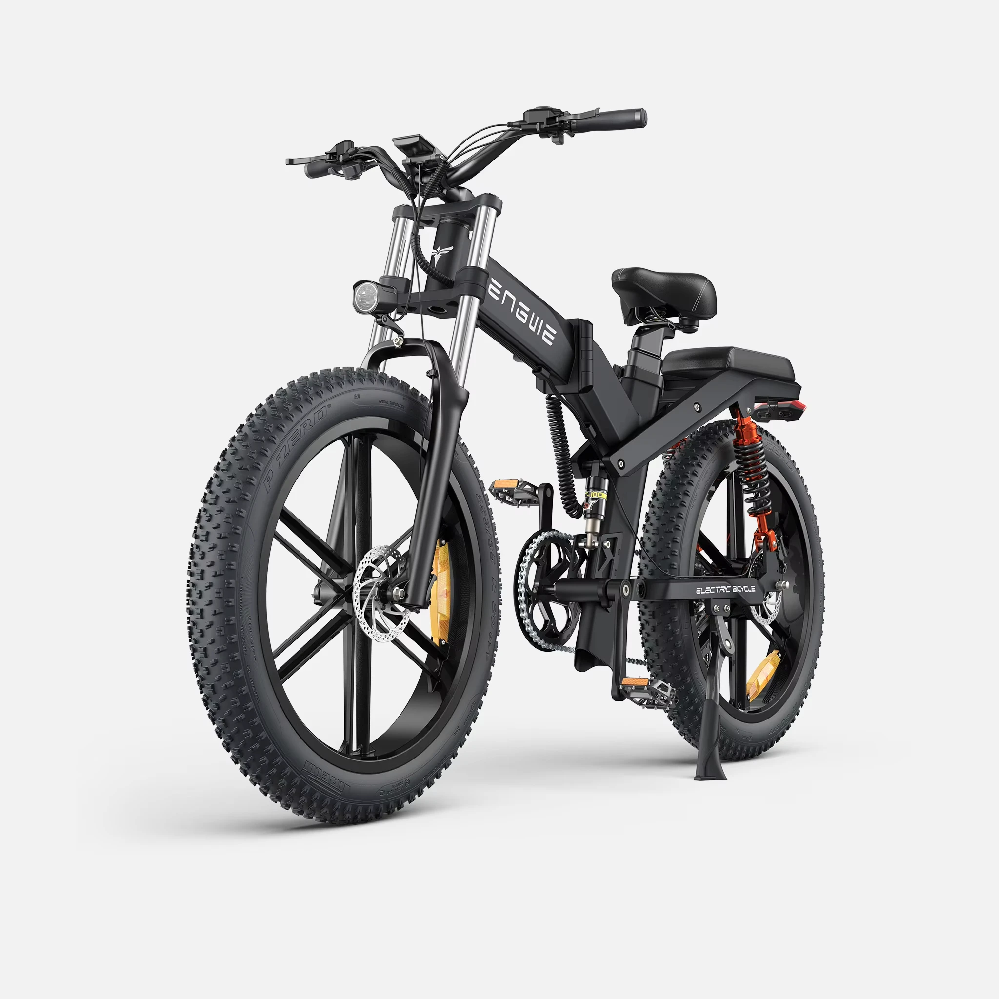 ENGWE X26 Double Battery US Warehouse folding Motorcycle 48V28Ah 1000W 26inch fat tires hydraulic oil electric mountain bicycle