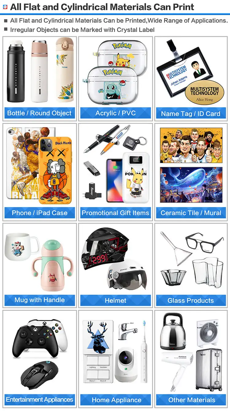 A3 Size RECAI New Product UV DTF Sticker Printer Flatbed Printer with DX8 Heads for Epson