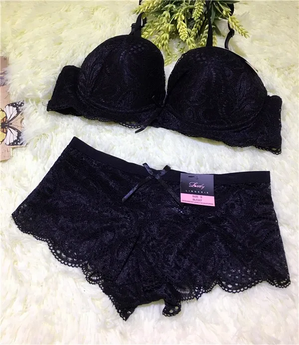 Best Selling Customize Logo Women Underwear Sets Multi Colors Lace Embroidery Bra Panty Sets
