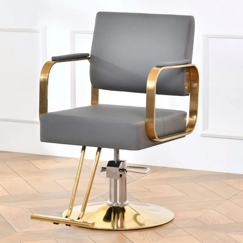 Wholesale China Manufacturer Latest Modern Blue Gold Woman Men Haircut Saloon Chair Hair Salon Barber Chairs For Baber