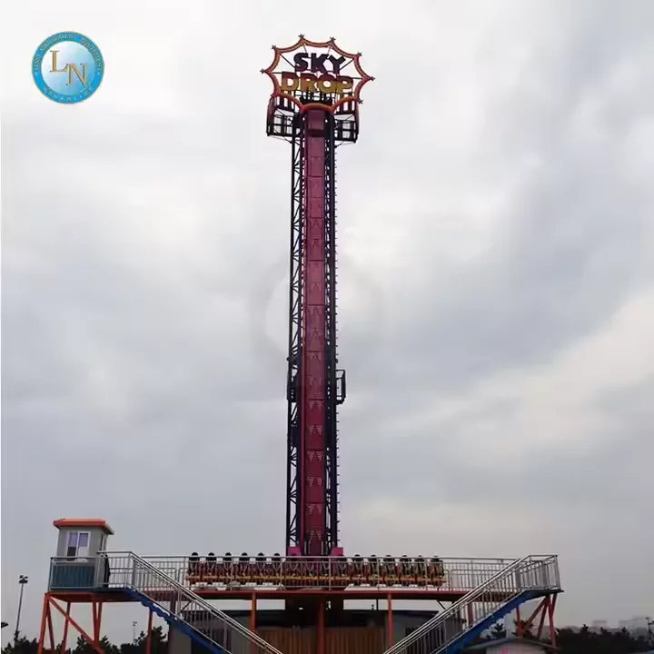 Jumping Park Thrilling Rotate Free Fall Drop Tower Drop Tower Amusement Rides For Sale Entertainment Equipment Jumping