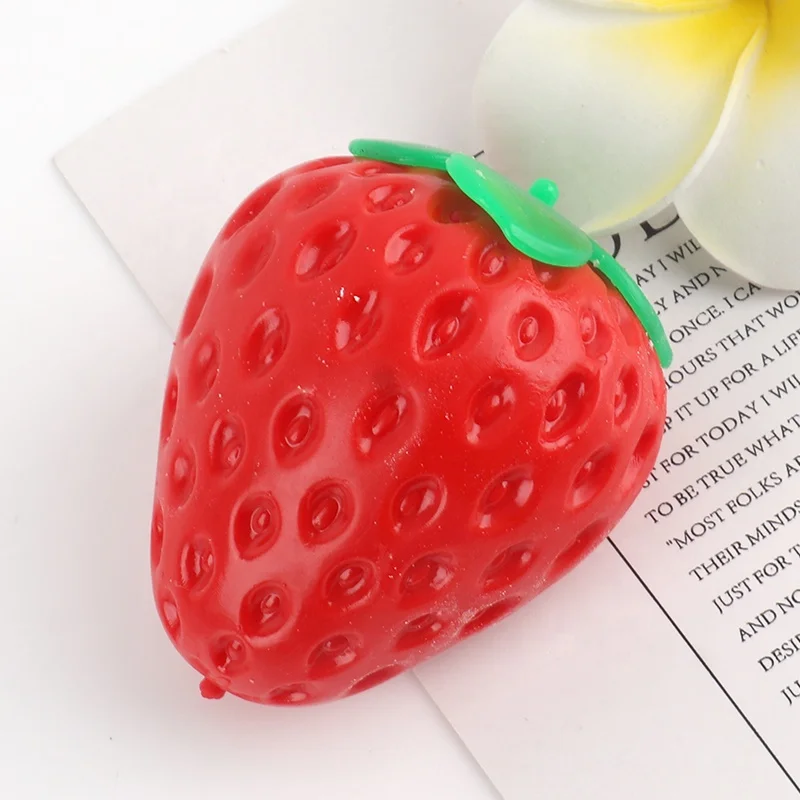 Hot Sale Squishies Strawberry Kawaii Soft Squishy Fruit Slow Rising Stress Relief Squeeze Toys
