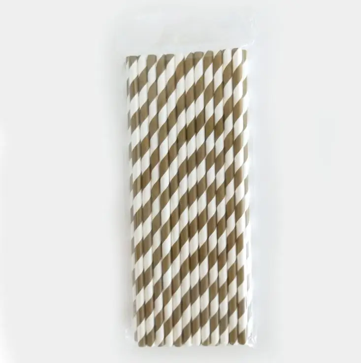 
Best selling 25pcs/bag Multi-style Colorful Paper Straw Biodegradable Paper Straws 