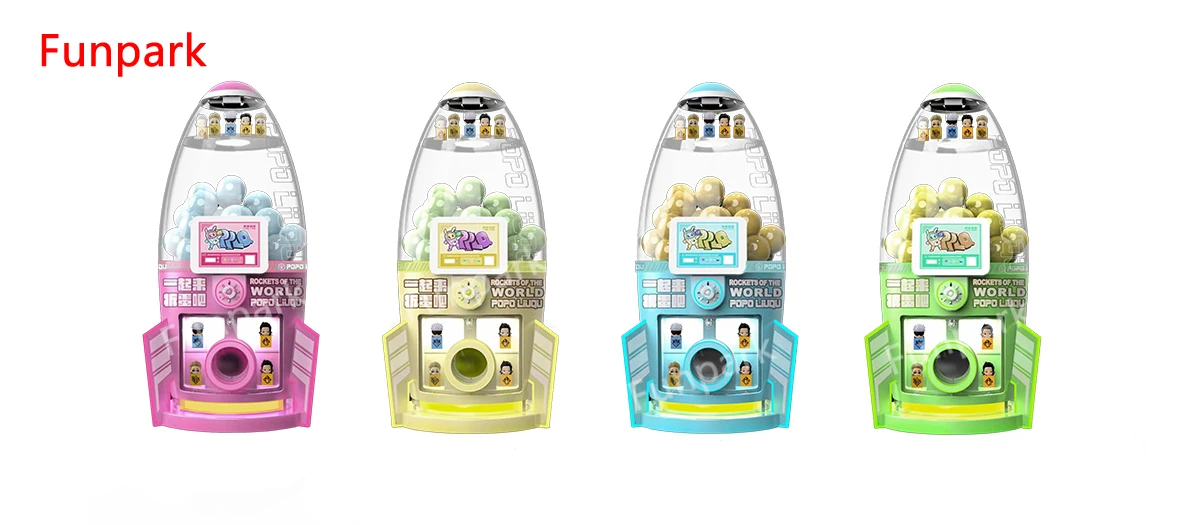 Funpark управляемый монетами Gashapon скрученные яйца Gumball капсулы игрушки или надувные шары торговый
