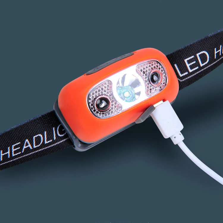 Ultra-Bright Usb Rechargeable Led Headlamp Headlight With Gesture Sensor for Running Jogging Fishing Camping