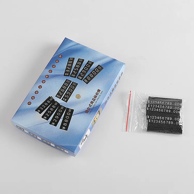 New product store display price tag digital cubes jewelry plastic price retail display strips