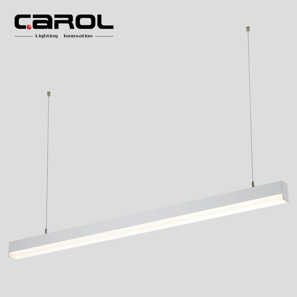 Aluminum office meeting room suspension pendant led linear lighting fixture surface mounted 4ft led linear office light system