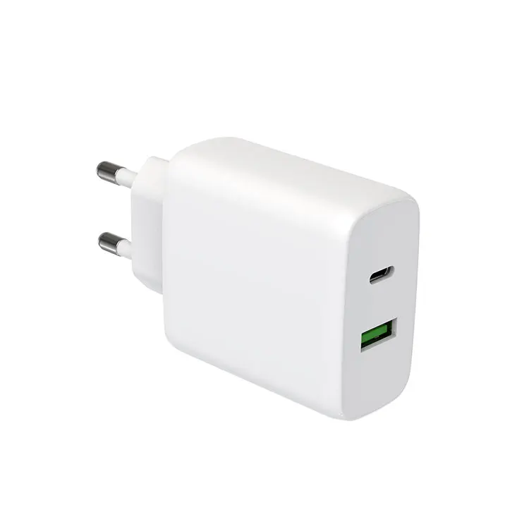 OEM 43W EU US KC CN Plug Smart Ic Intelligent Distribution Fully Compatibility Quick Charge Protocol Dual Ports A C USB Charger