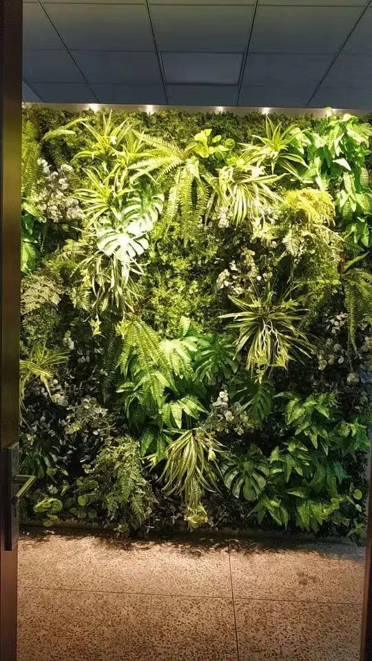 Grass Wall Panel Ivy Leaf Hedge Green Artificial Decorative Olive Leaves Panel