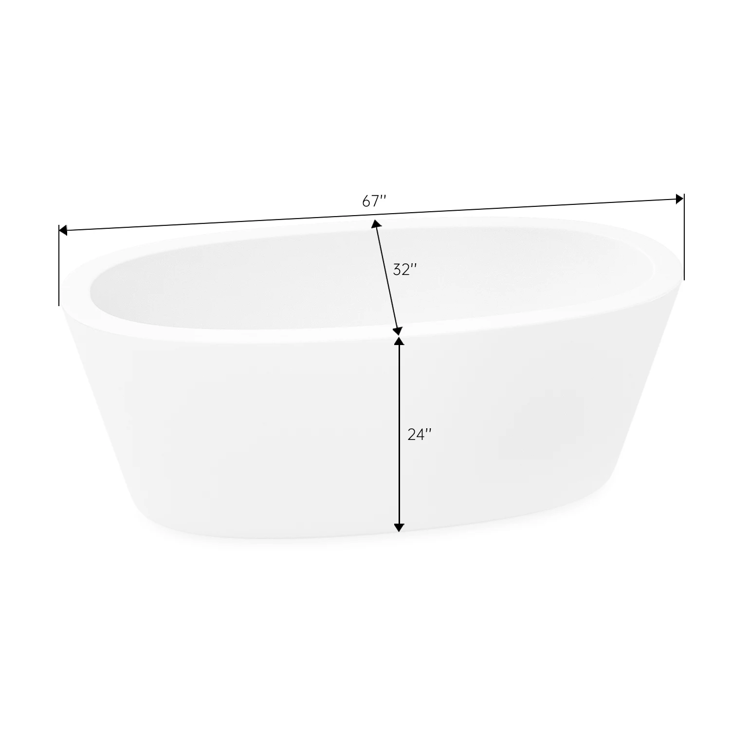Bathroom white freestanding bath tub modern acrylic bathtub