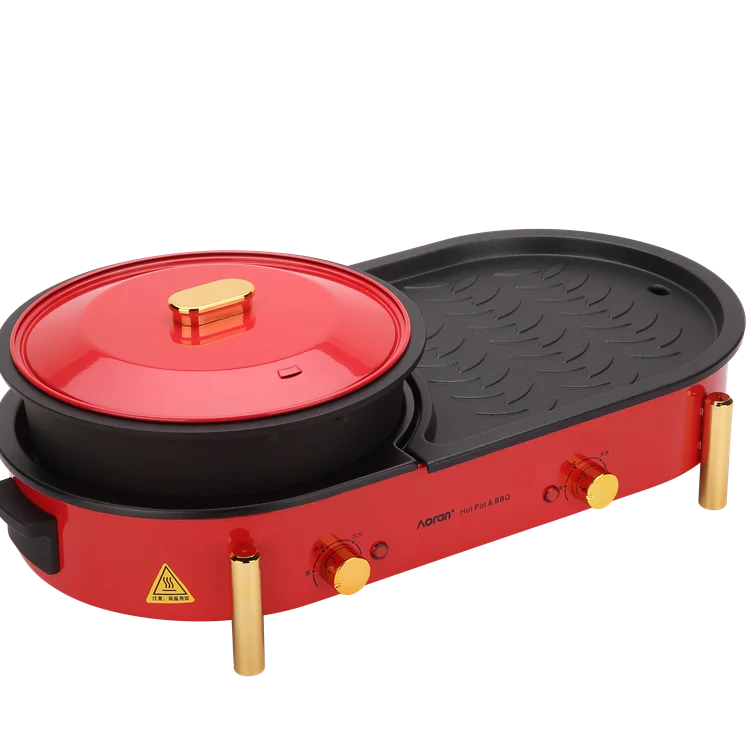 
Professional Indoor Korean hot Pot And Bbq Grill Barbeque 2 In 1 Electric Bbq Grill With Hotpot 