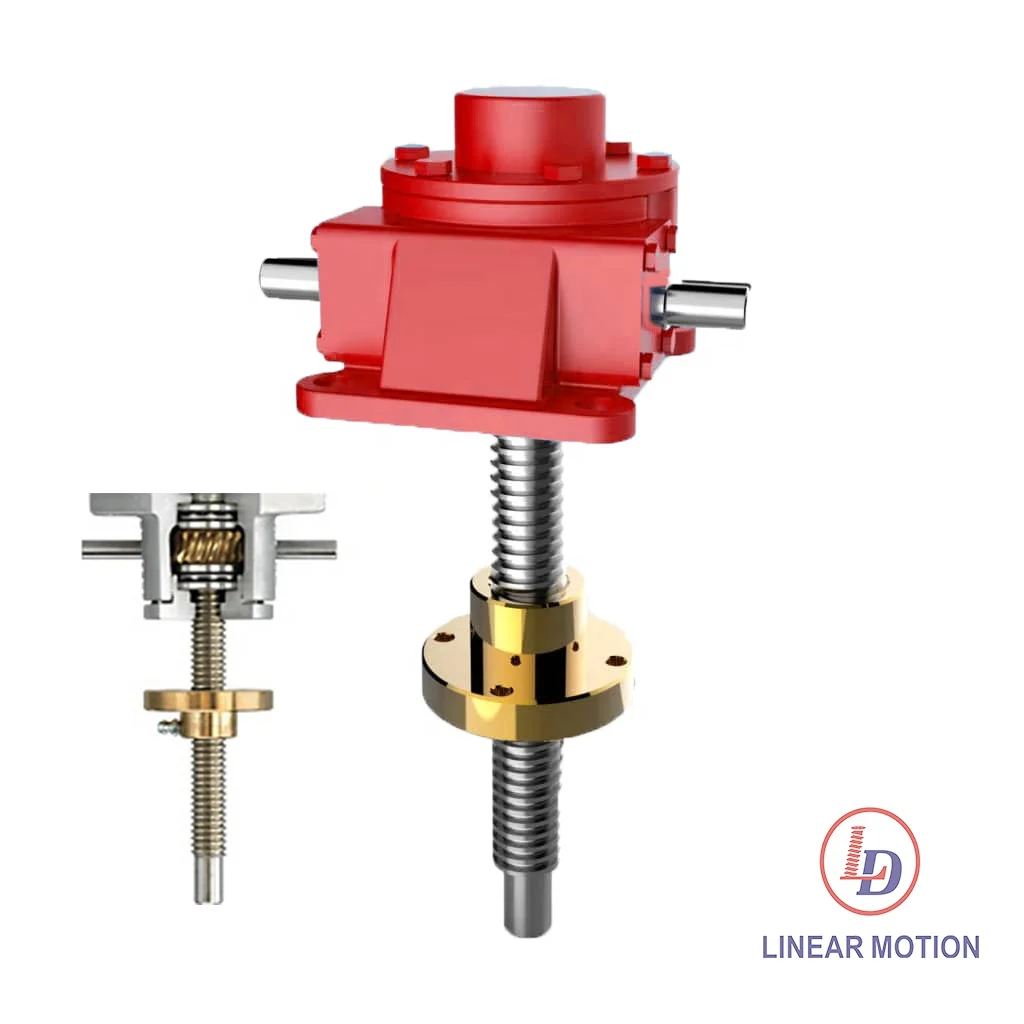 steel screw jacks travelling nut screw jack with Worm Gear Screw Jacks