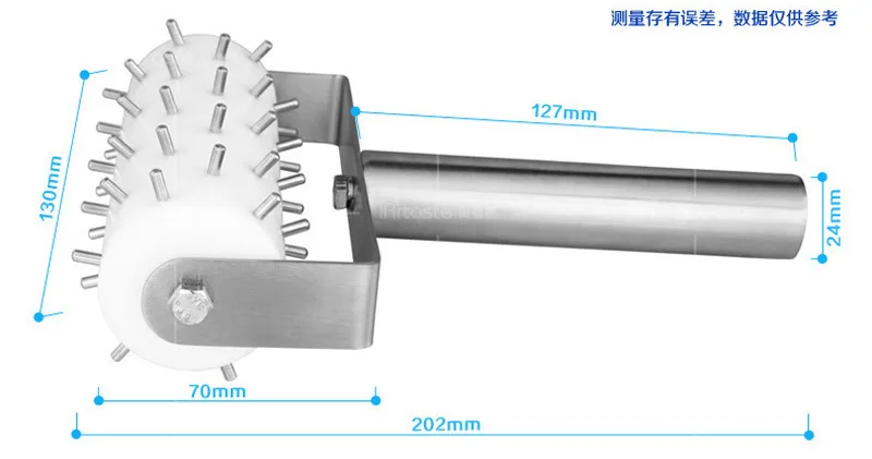 Pizza Dough Tool Stainless Steel Dough Docker Roller For Pizza Cake Pie Homemade Baking With Metal Handle