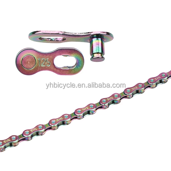 High-End Bike Parts Rainbow Colorful 8/9/11/12 Speed Chains with missing links for MTB/BMX Bicycle