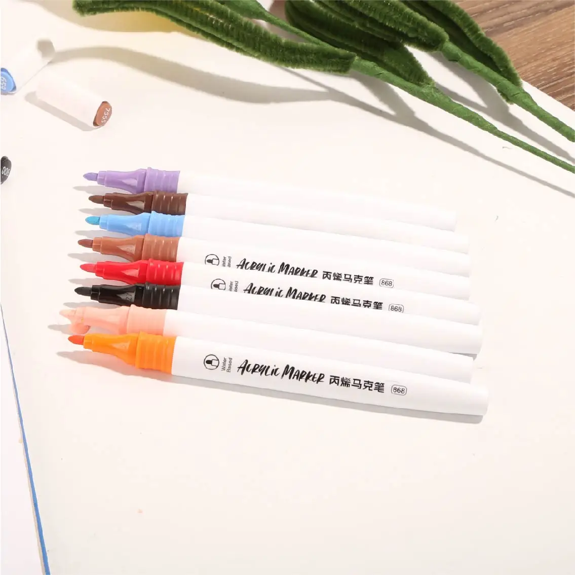 Promotional 48 Colors Acrylic Markers Pens Customized Waterproof Ink Art Marker Set for kids