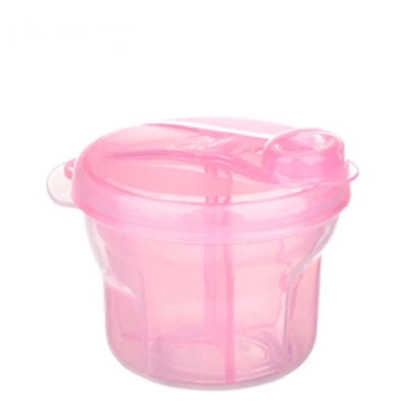 Portable 3 compartments rotating milk powder box storage airtight container for the baby powdered milk